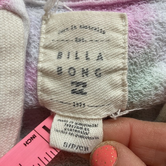 Billabong Tie Dye Hooded Sweatshirt Size Small - Picture 7 of 9